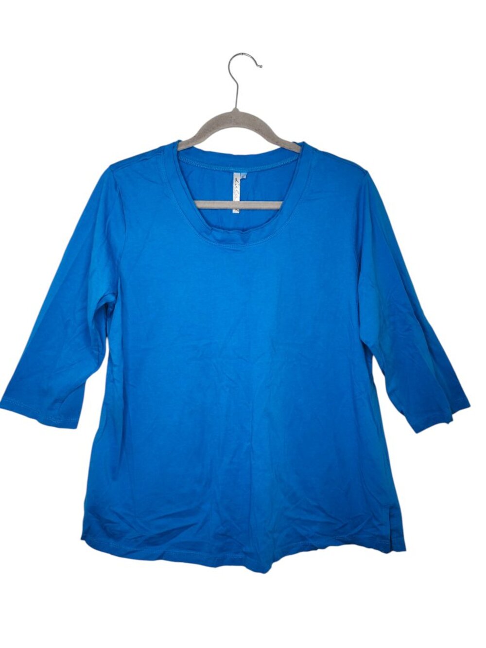Lulu-B Blue Tee with Elbow Length Sleeves Size Large